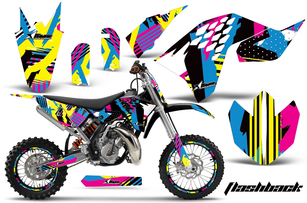 KTM 65 2009 2012 Graphics Kit Flashback Install NPs